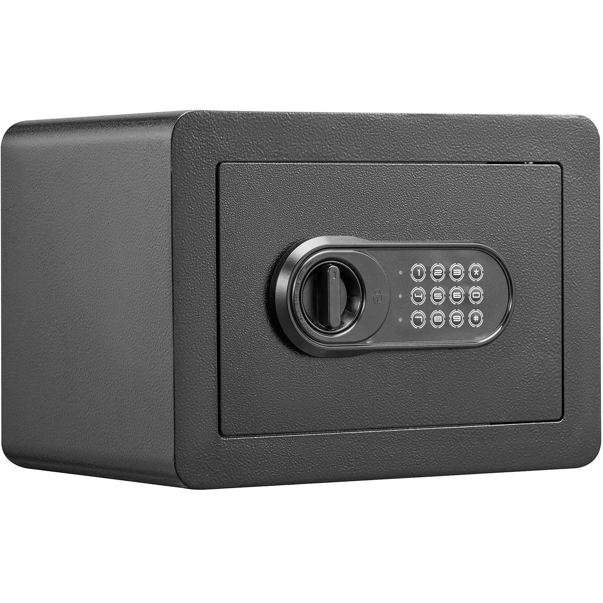 Coffre fort numérique compact Mon Rempart en acier carbone noir mat avec clavier électronique et clé de secours