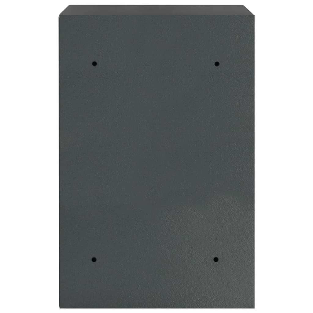 Coffre-fort numérique Mon Rempart en acier gris foncé, design moderne et robuste pour bureau, 40x35x60 cm.