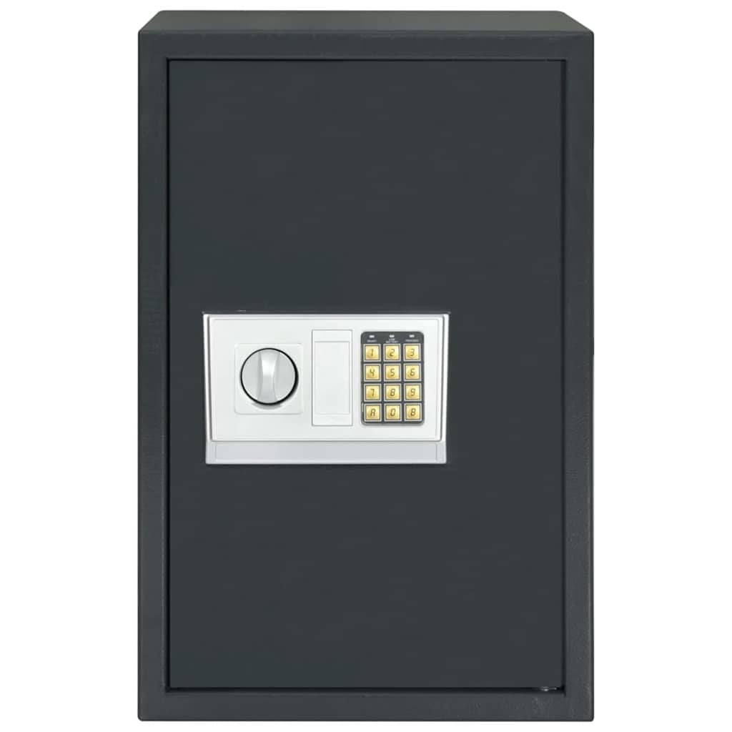 Coffre-fort numérique Mon Rempart en acier gris foncé avec clavier électronique et serrure pour bureau moderne